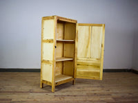 Vintage Rustic Bleached Wood Cupboard Cabinet Storage