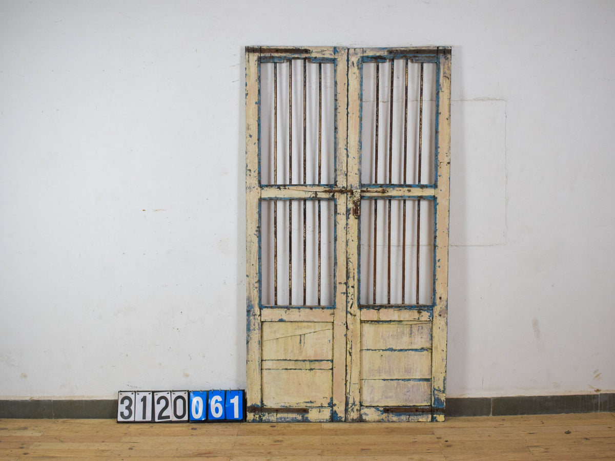 Pair of Antique Vintage Indian Doors Shutters