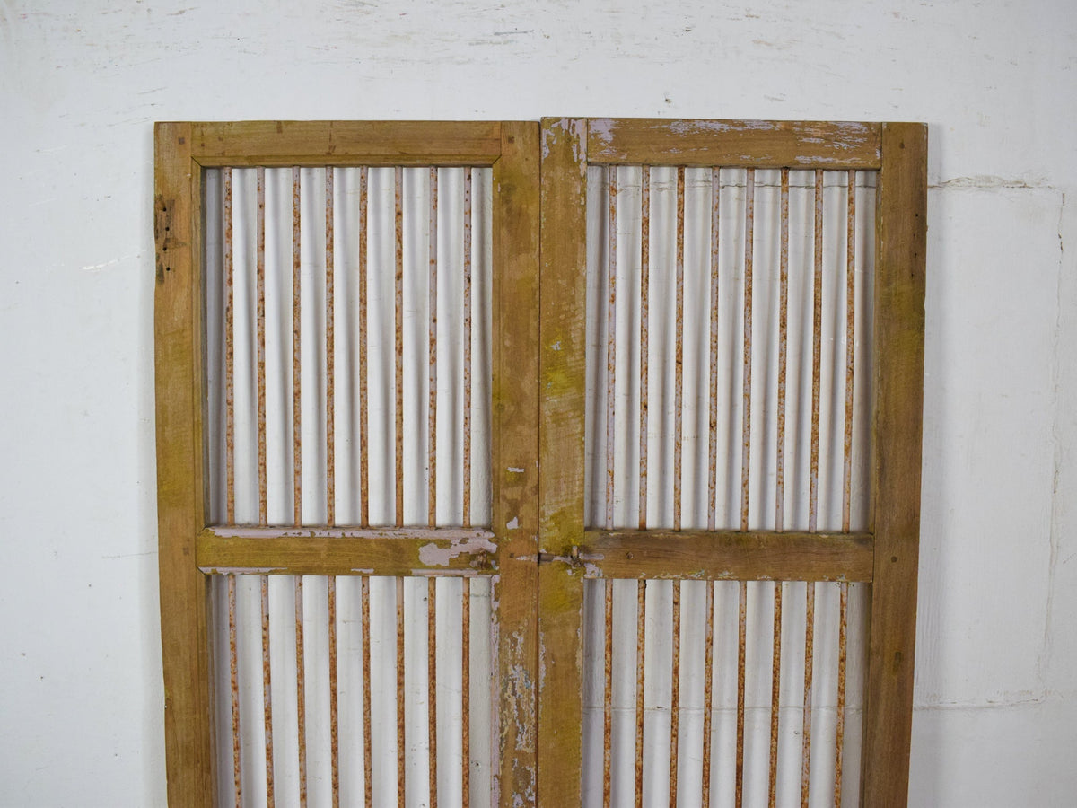 Pair of Antique Vintage Indian Doors Shutters