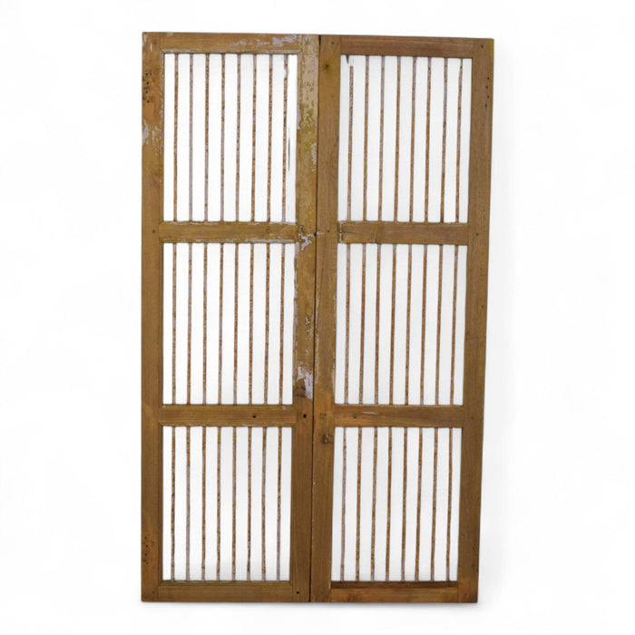 Pair of Antique Vintage Indian Doors Shutters