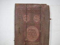 Antique Indian Carved Wooden Door Wall Hanging Art Decoration