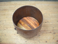 Vintage Metal Planter On Wooden Stand