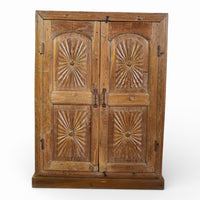 Vintage Wooden Rustic Cupboard Cabinet
