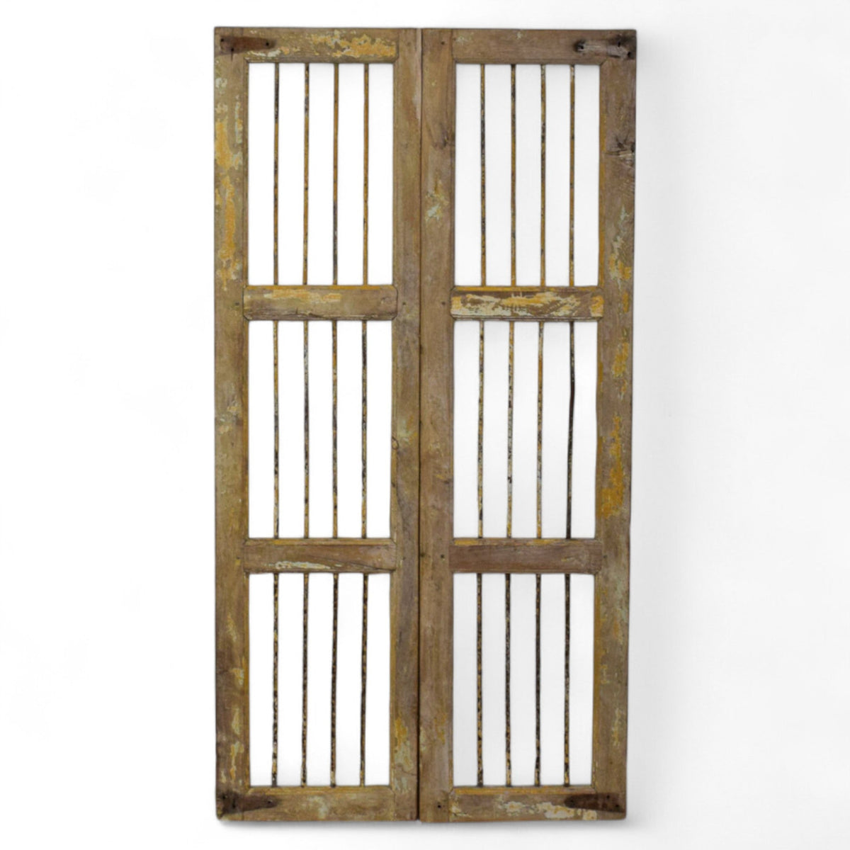 Pair of Antique Vintage Indian Doors Shutters