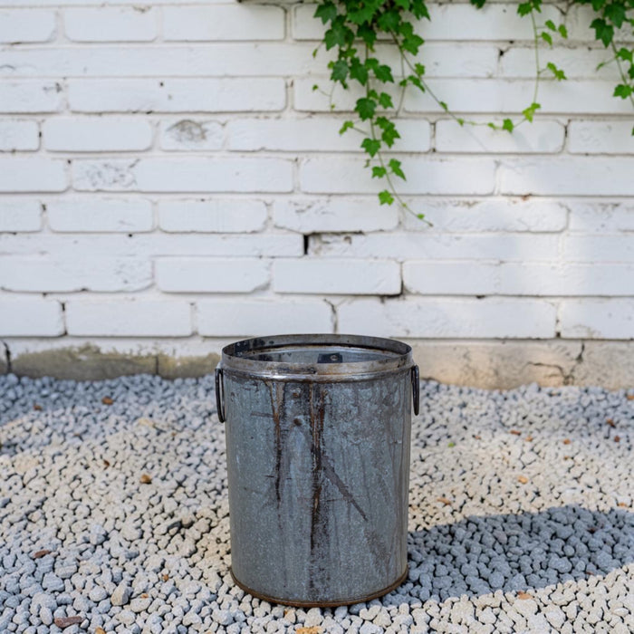 Vintage Rustic Metal Planter