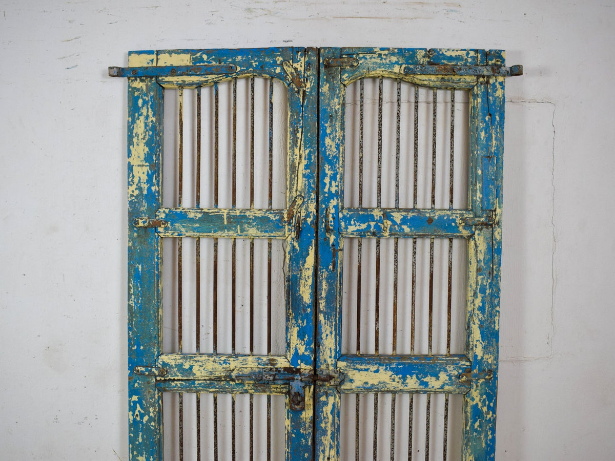 Pair of Antique Vintage Indian Doors Shutters