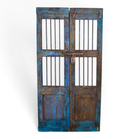 Pair of Antique Vintage Indian Doors Shutters