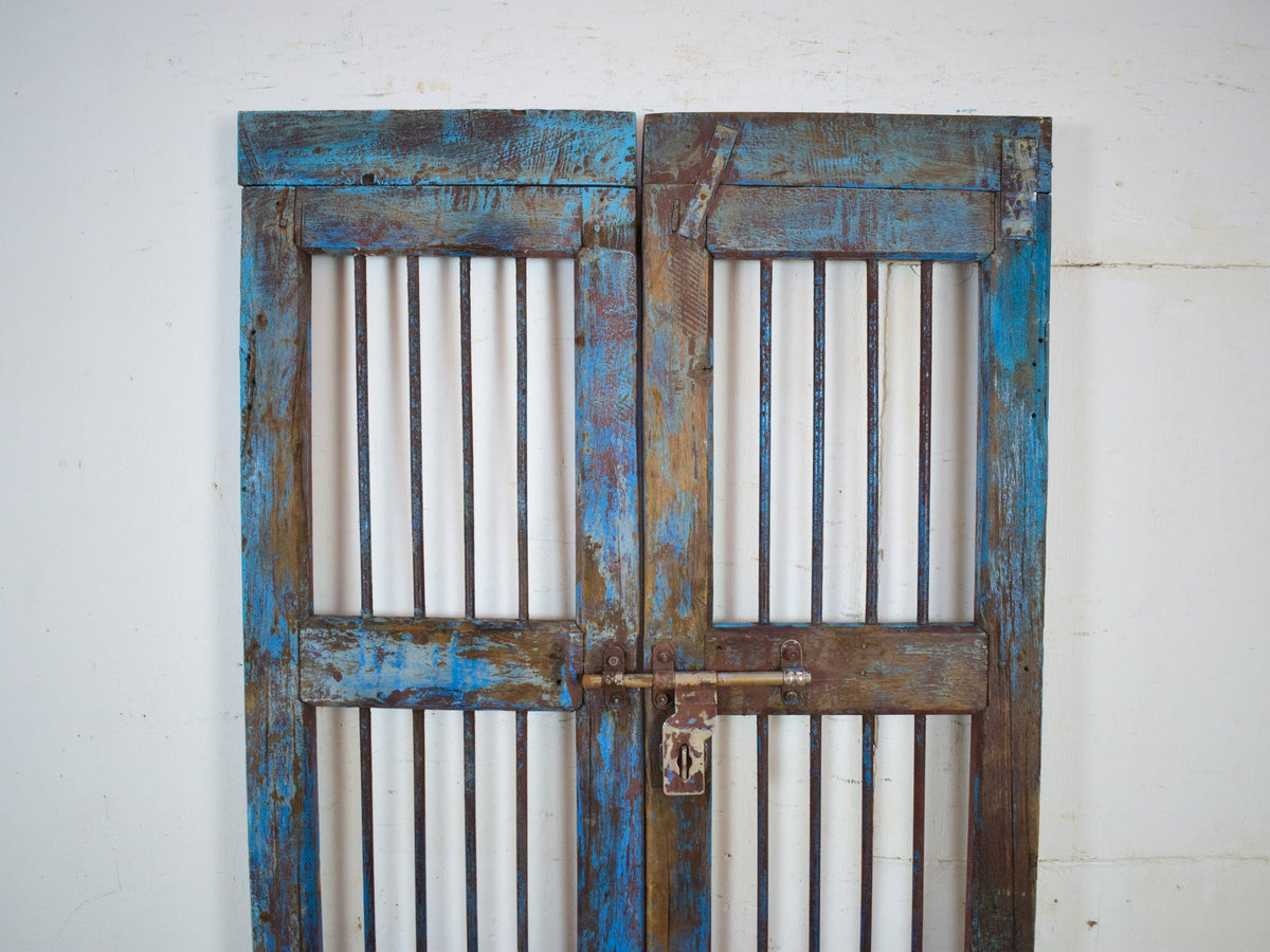 Pair of Antique Vintage Indian Doors Shutters