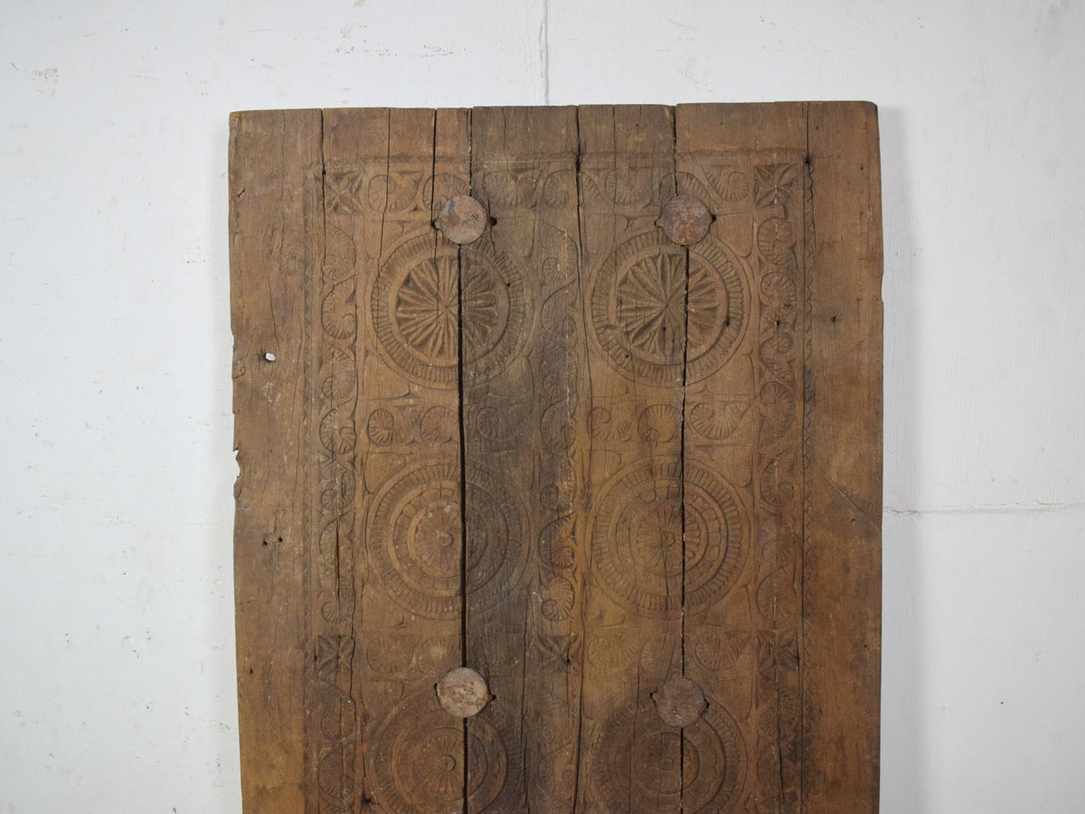 Antique Indian Carved Wooden Door Wall Hanging Art Decoration