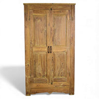 Vintage Rustic Hard Wood Fitted Interior Cupboard Cabinet Storage