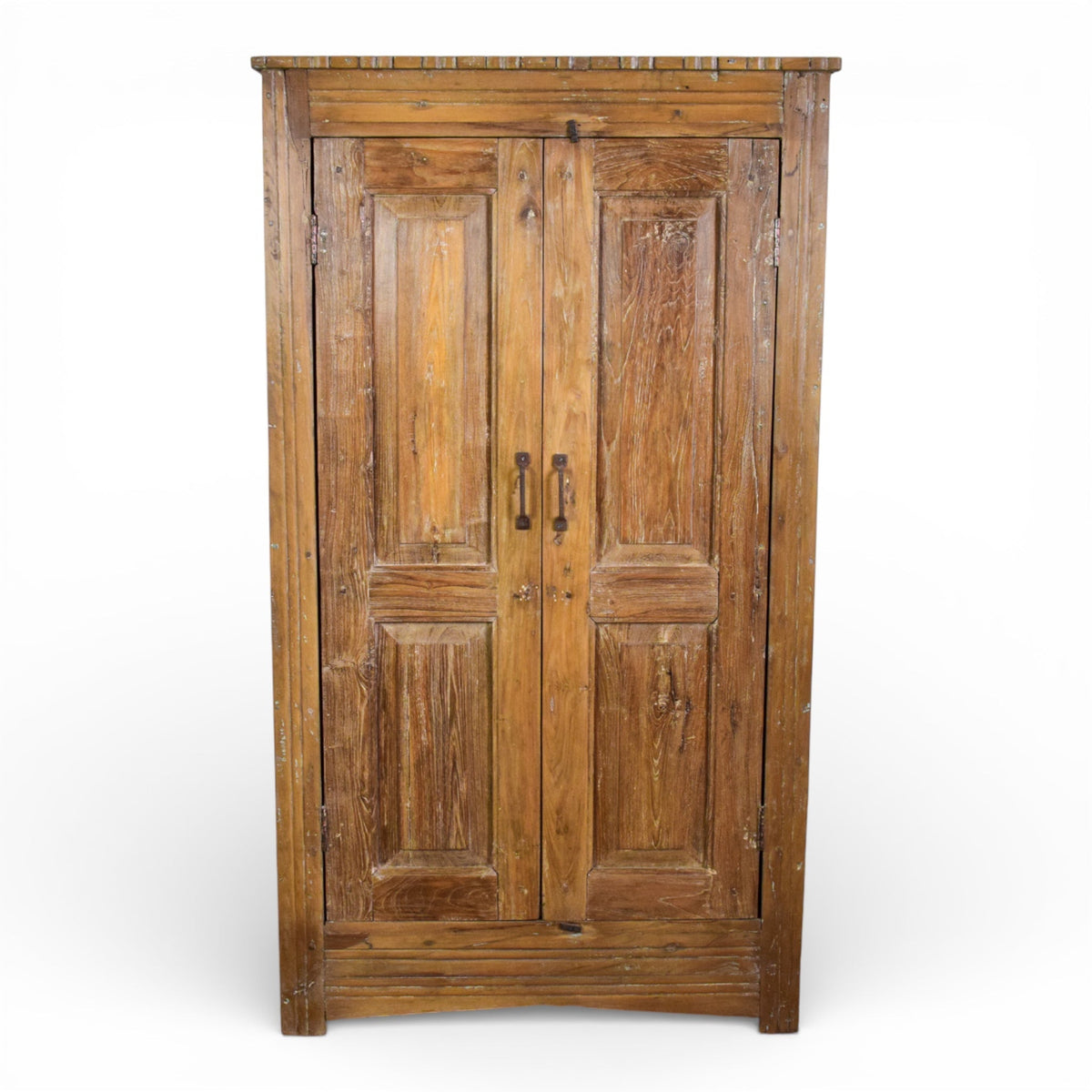 Vintage Rustic Hard Wood Fitted Interior Cupboard Cabinet Storage