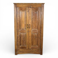 Vintage Rustic Hard Wood Fitted Interior Cupboard Cabinet Storage