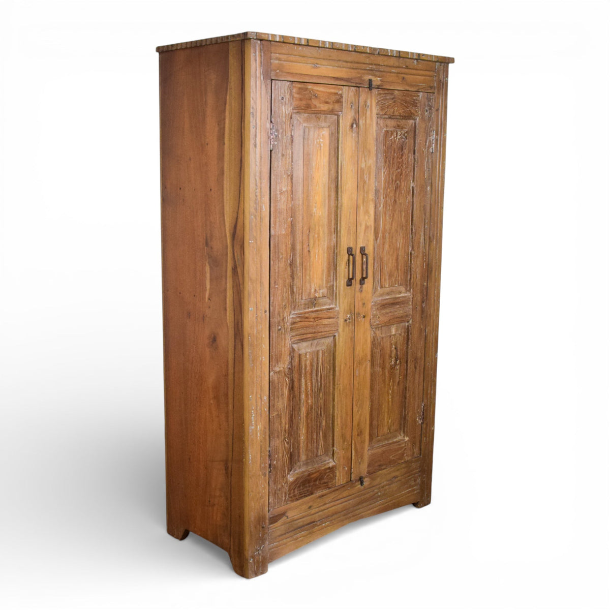 Vintage Rustic Hard Wood Fitted Interior Cupboard Cabinet Storage