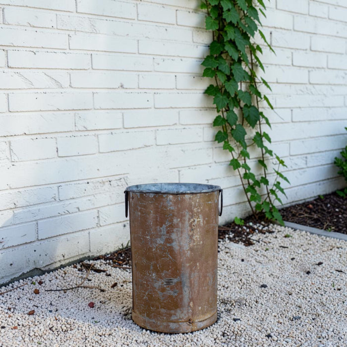 Vintage Rustic Metal Planter