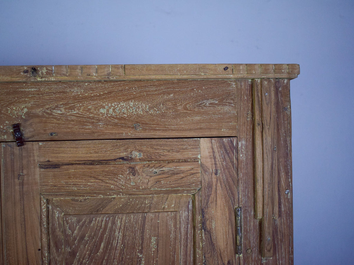 Vintage Rustic Hard Wood Fitted Interior Cupboard Cabinet Storage