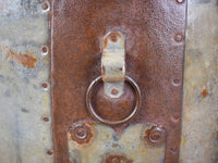 Vintage Metal Planter On Wooden Stand