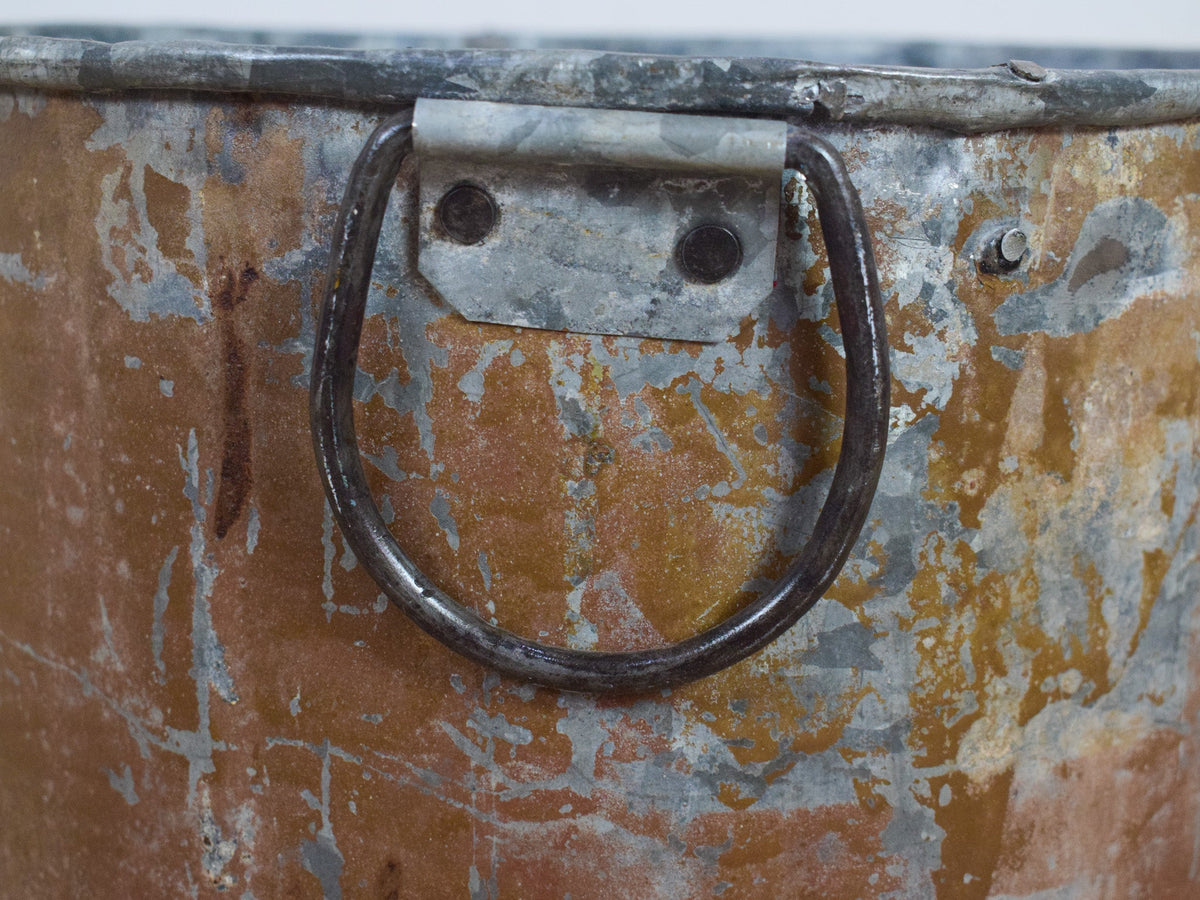 Vintage Rustic Metal Planter