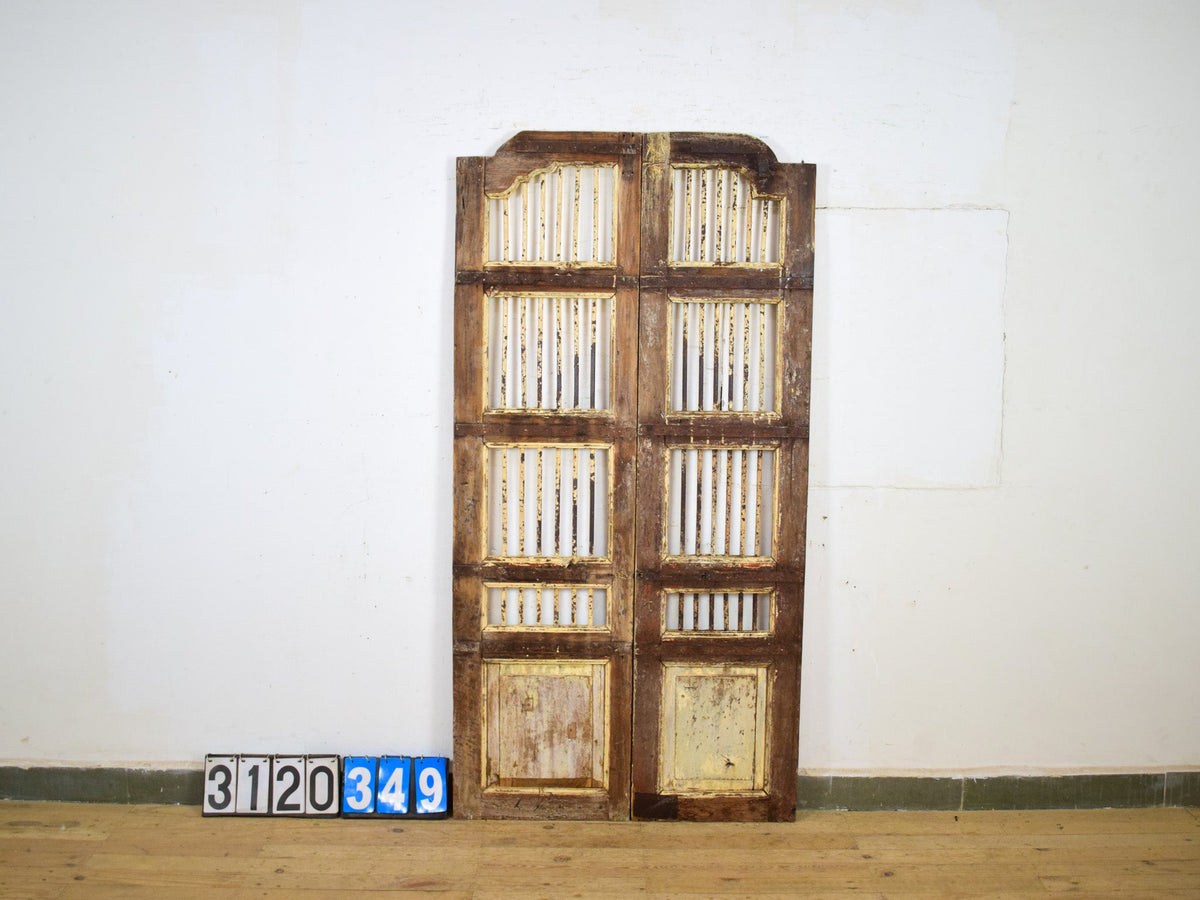 Pair of Antique Vintage Indian Doors Shutters