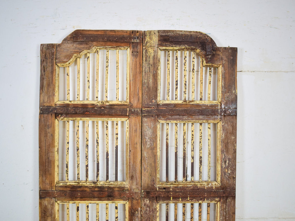 Pair of Antique Vintage Indian Doors Shutters