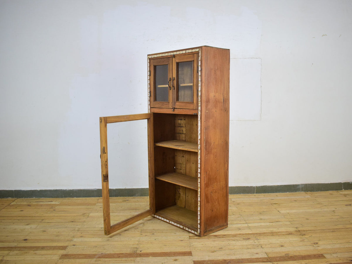 Vintage Wooden Cupboard Cabinet Display Case