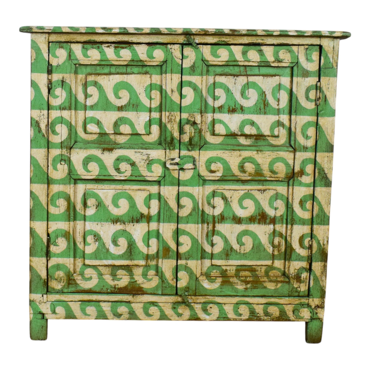 Vintage Hand Painted Cupboard Cabinet