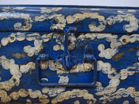Vintage Indian Hand Painted Metal Travel Trunk Chest