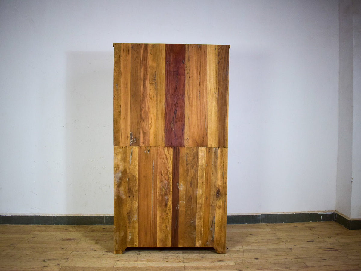 Vintage Rustic Hard Wood Fitted Interior Cupboard Cabinet Storage