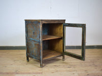 Vintage Worn Painted Rustic Cupboard Cabinet