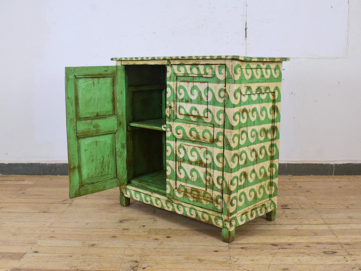 Vintage Hand Painted Cupboard Cabinet