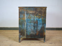 Vintage Worn Painted Rustic Cupboard Cabinet