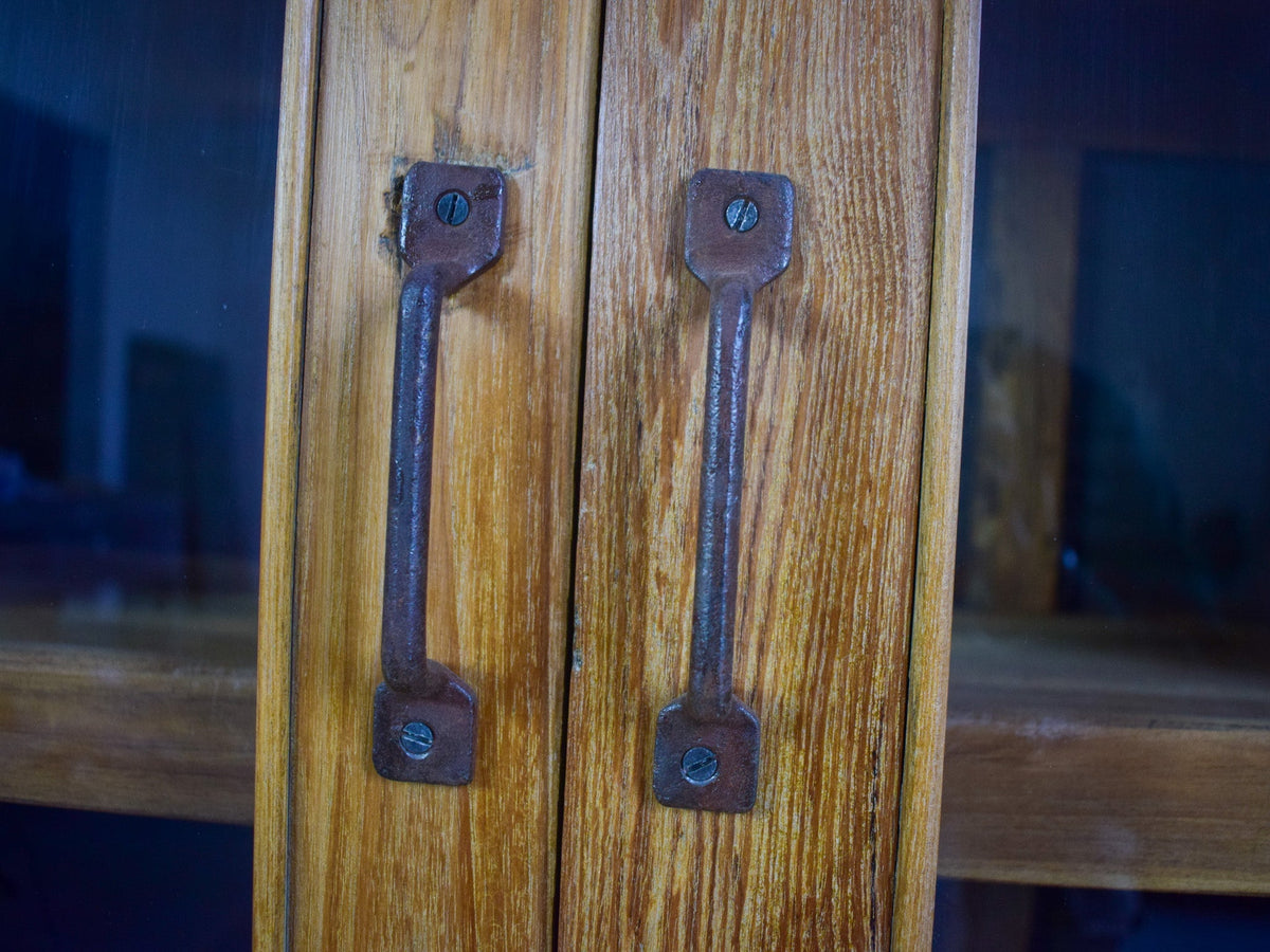 Vintage Worn Painted Rustic Cupboard Cabinet
