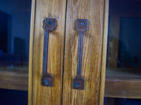 Vintage Worn Painted Rustic Cupboard Cabinet