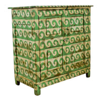 Vintage Hand Painted Cupboard Cabinet