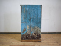 Vintage Indian Wooden Cupboard Cabinet with Reverse Glass Painting and Mirror.