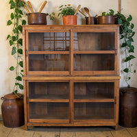 Large Vintage Sliding Door Kitchen Dresser Cupboard Cabinet