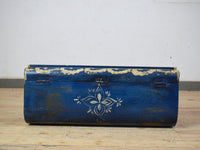 Vintage Indian Hand Painted Metal Travel Trunk Chest