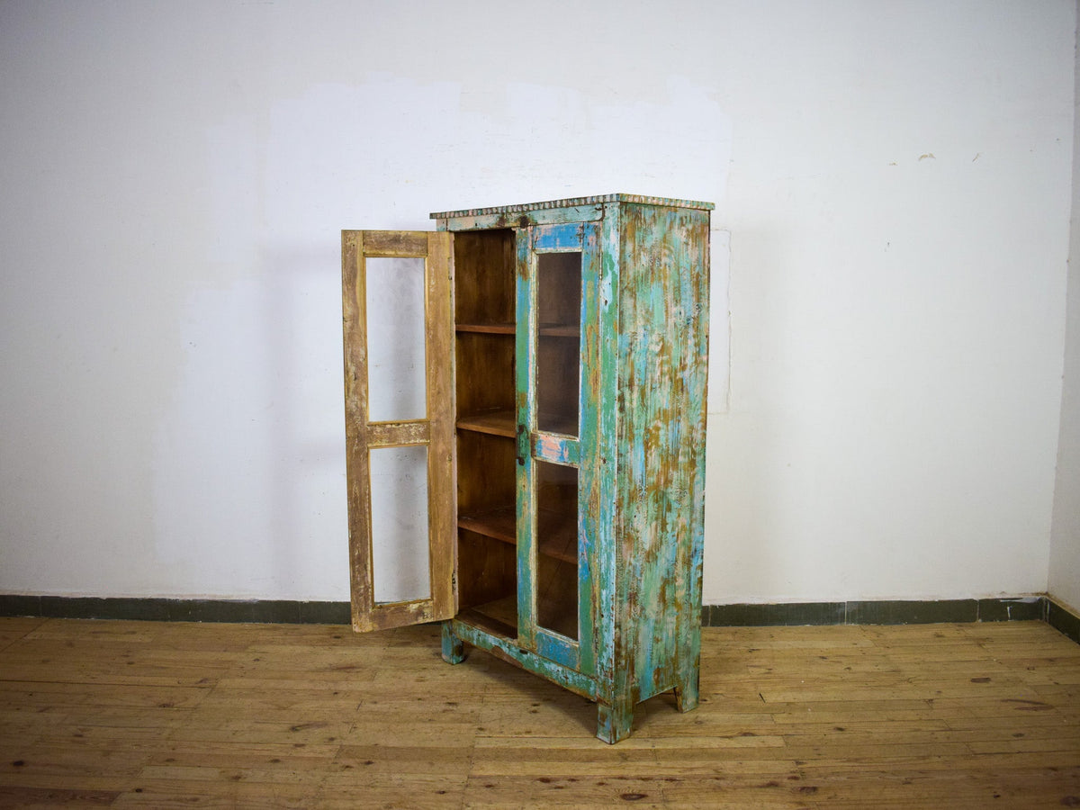 Vintage Rustic Wooden Cupboard Cabinet