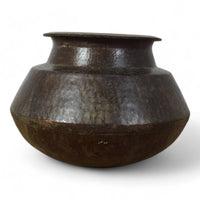 Large Antique Solid Copper Planter Pot 59cm