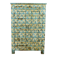 Vintage Hand-Painted Cupboard Cabinet