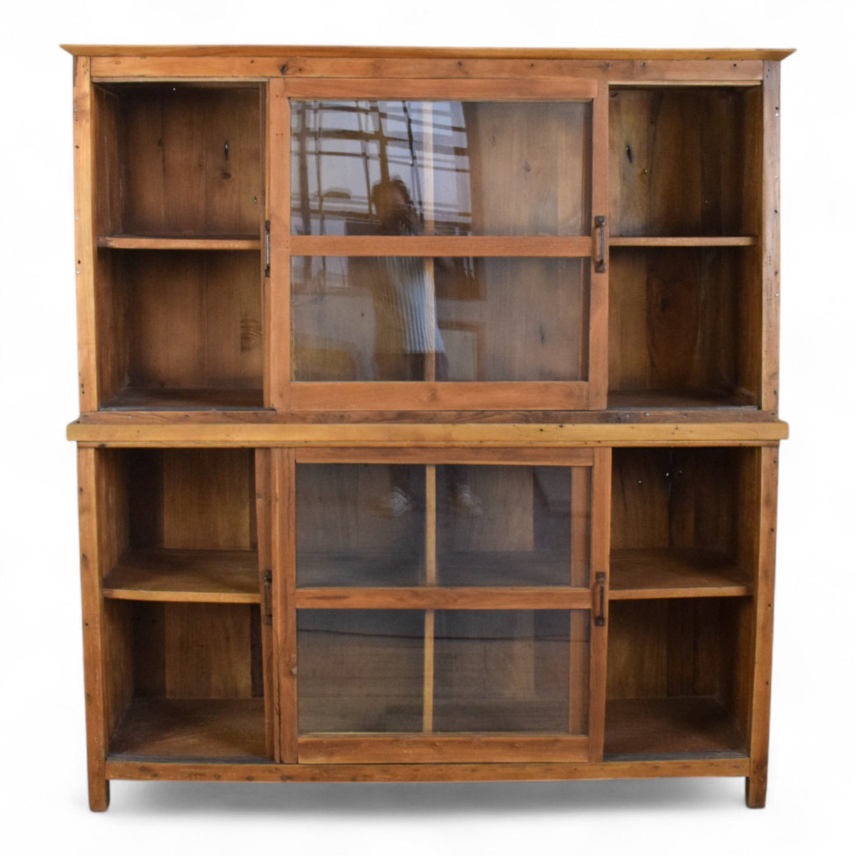 Large Vintage Sliding Door Kitchen Dresser Cupboard Cabinet