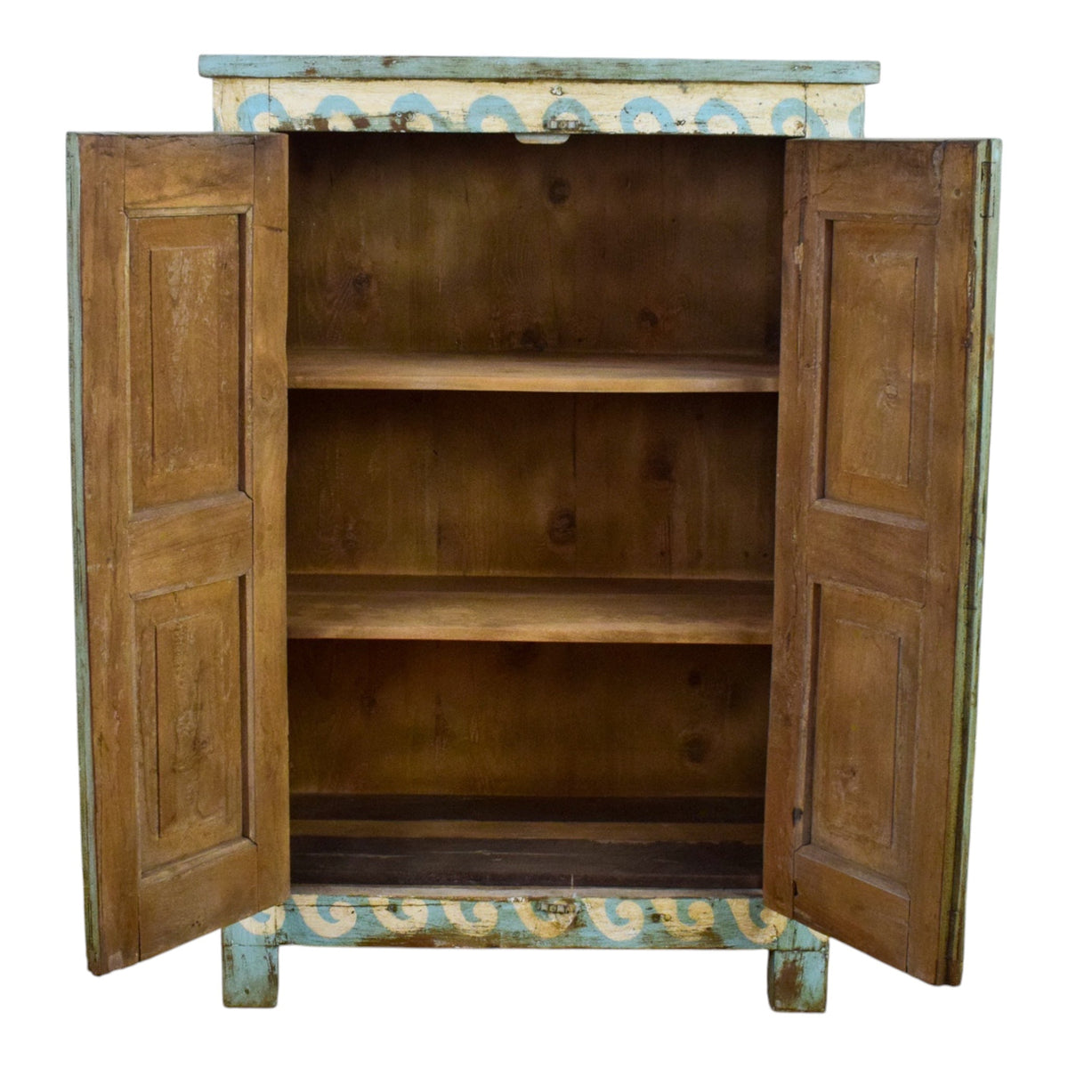 Vintage Hand-Painted Cupboard Cabinet