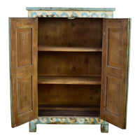 Vintage Hand-Painted Cupboard Cabinet
