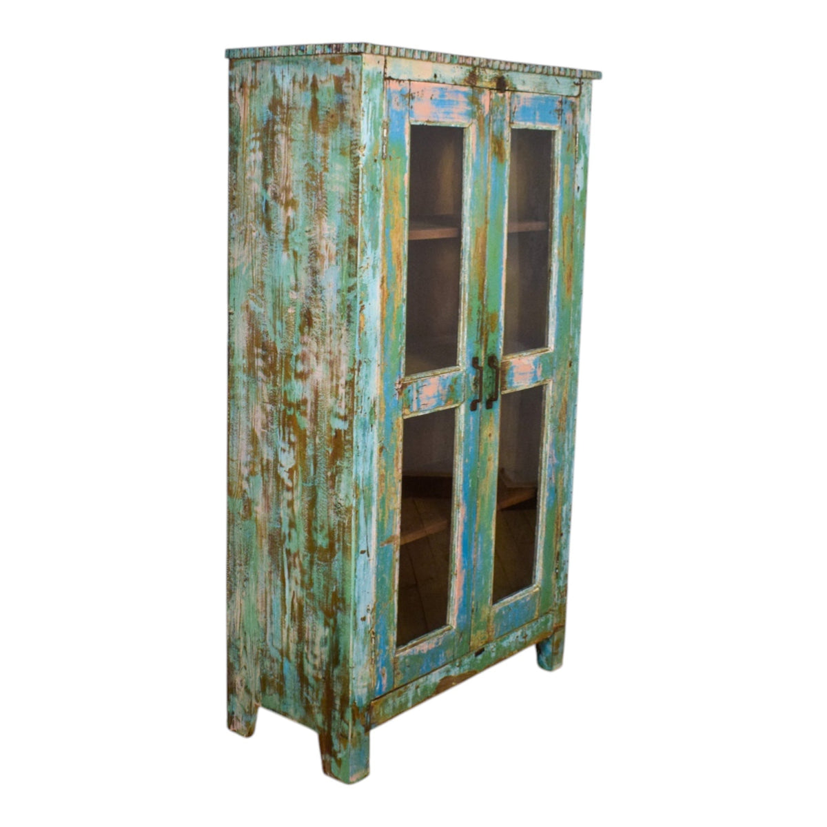 Vintage Rustic Wooden Cupboard Cabinet
