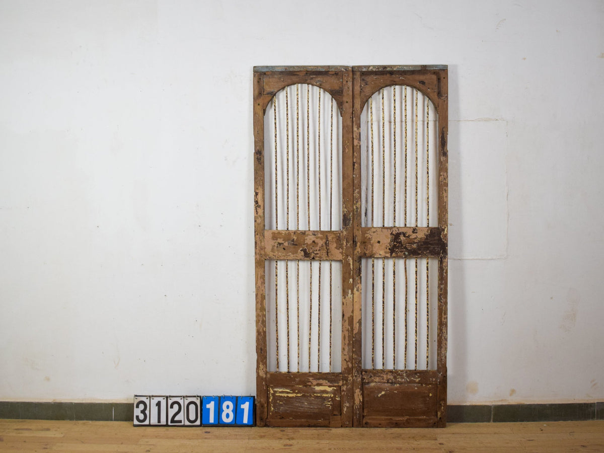 Pair of Antique Vintage Indian Doors Shutters
