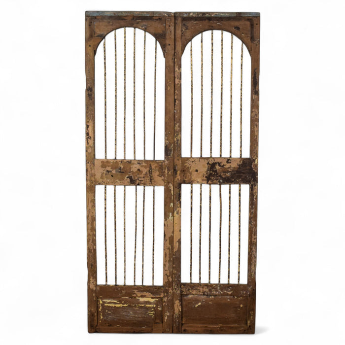Pair of Antique Vintage Indian Doors Shutters