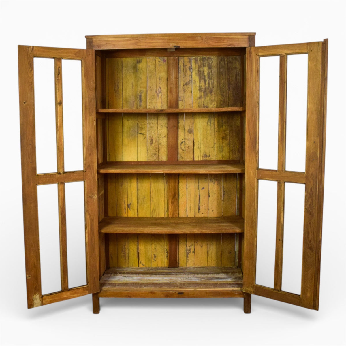 Large Vintage Wooden Rustic Cupboard Cabinet