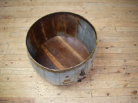 Vintage Metal Planter On Wooden Stand