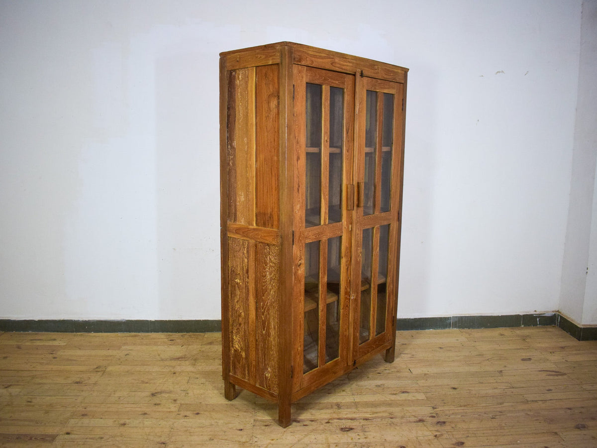 Large Vintage Wooden Rustic Cupboard Cabinet