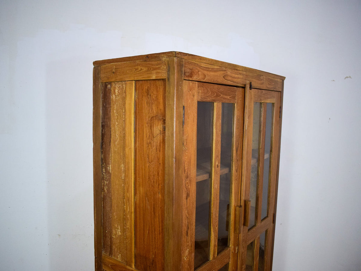 Large Vintage Wooden Rustic Cupboard Cabinet