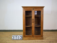 Vintage Rustic Wooden And Glass Cupboard Cabinet
